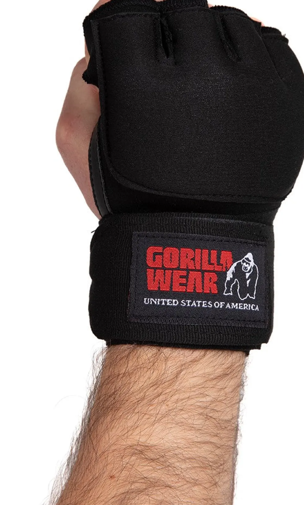 Gorilla Wear Gel Handschoenen met Omslag - Zwart/Wit