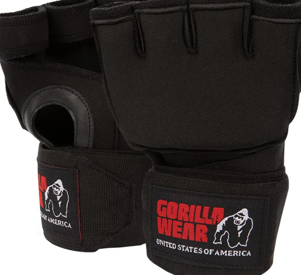 Gorilla Wear Gel Handschoenen met Omslag - Zwart/Wit