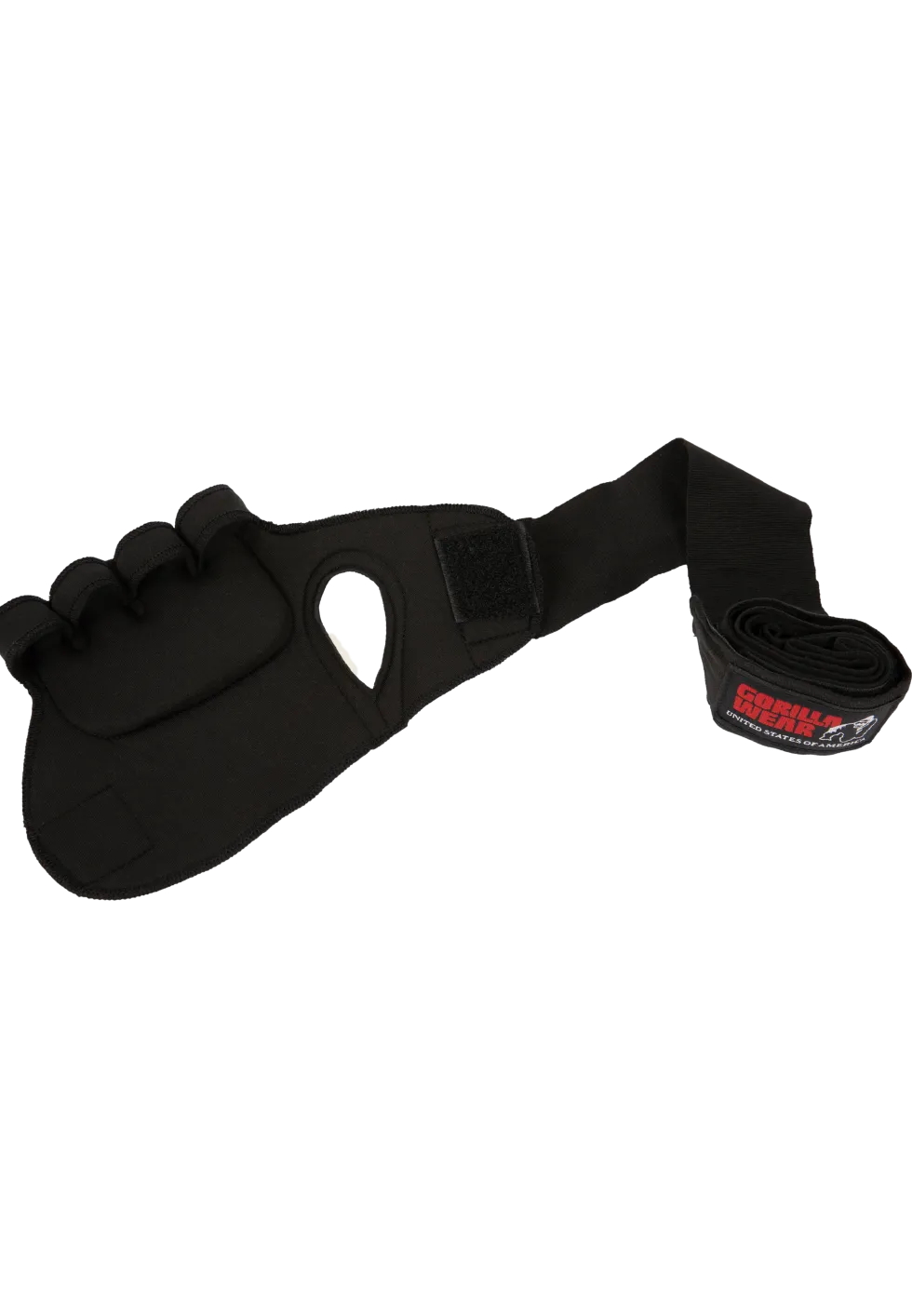 Gorilla Wear Gel Handschoenen met Omslag - Zwart/Wit