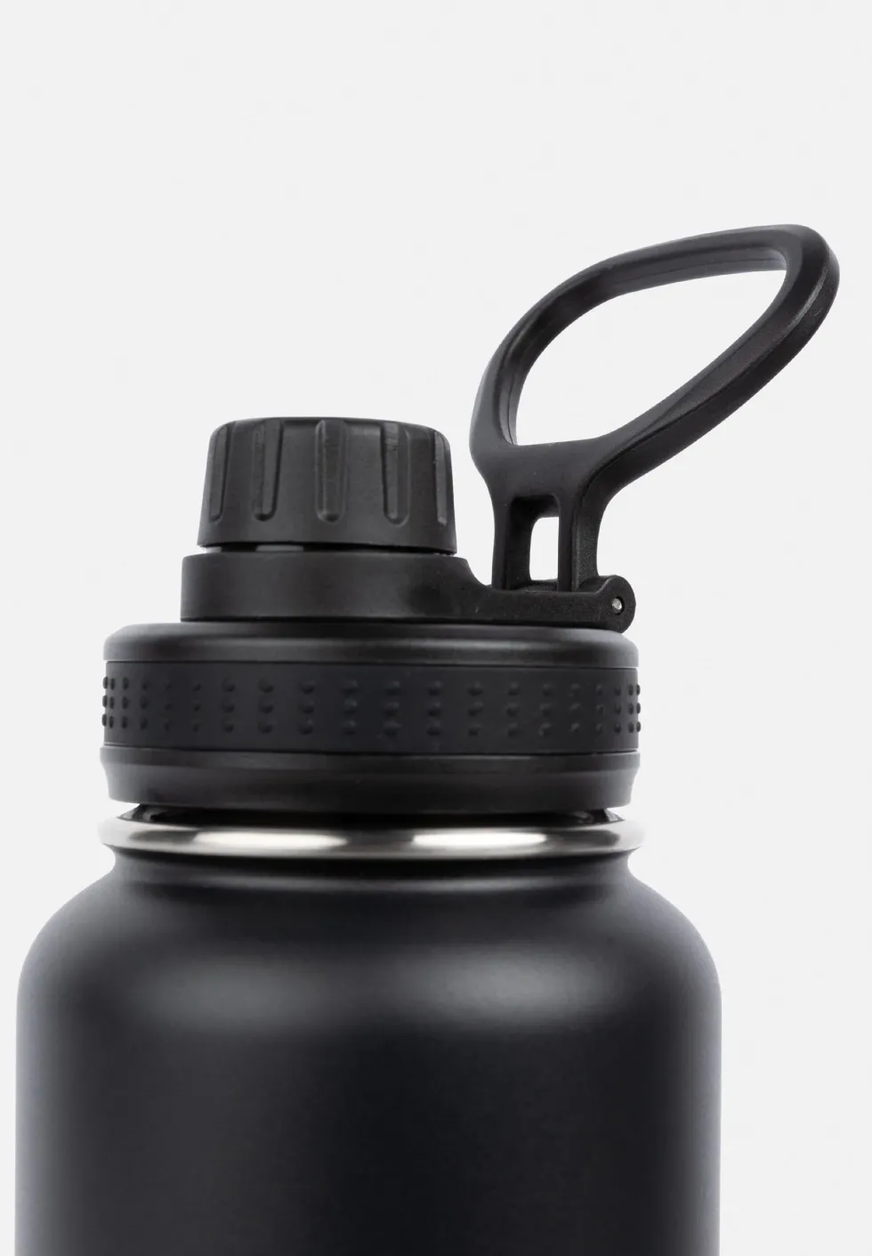 Gorilla Wear Geïsoleerde RVS Waterfles - Zwart - 1000 ml