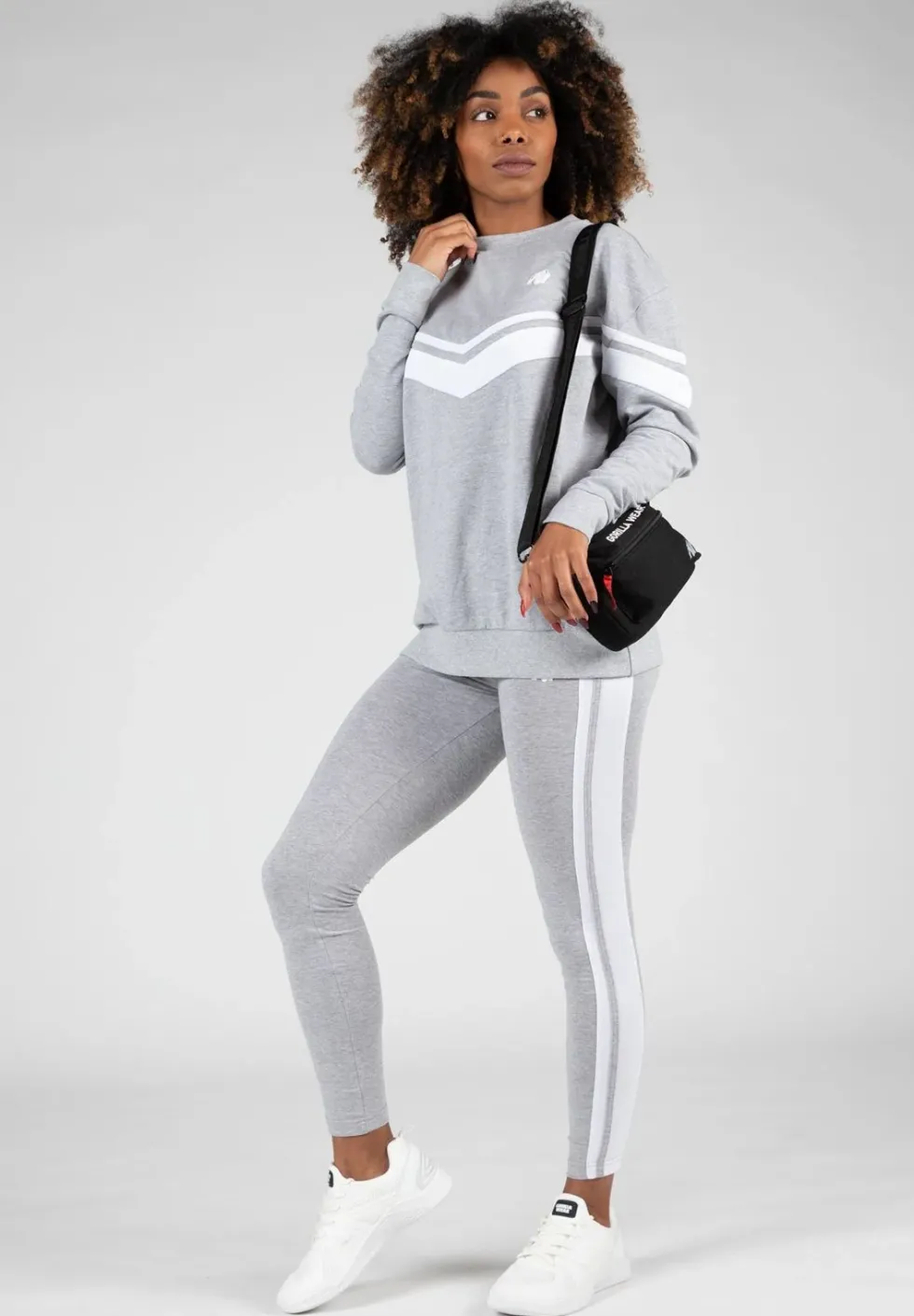 Gorilla Wear Hailey Oversized Sweater - Grijs Gemeleerd