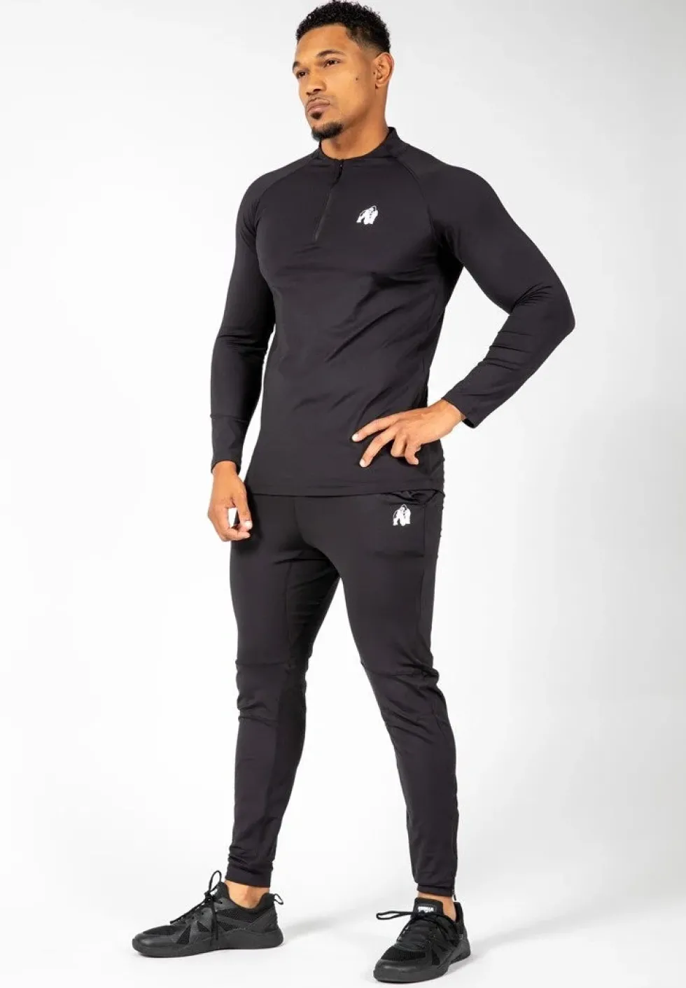 Gorilla Wear Hamilton Hybrid Longsleeve - Zwart