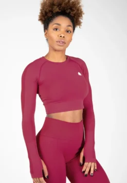 Gorilla Wear Hilton Seamless Cropped Longsleeve - Fuchsia