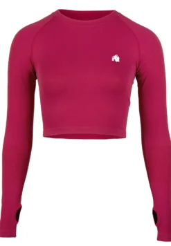 Gorilla Wear Hilton Seamless Cropped Longsleeve - Fuchsia