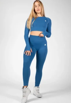 Gorilla Wear Hilton Seamless Cropped Longsleeve - Blauw