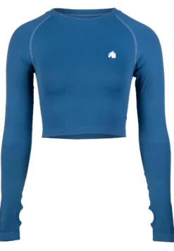 Gorilla Wear Hilton Seamless Cropped Longsleeve - Blauw