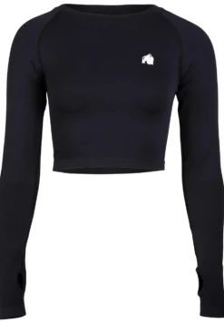 Gorilla Wear Hilton Seamless Cropped Longsleeve - Zwart