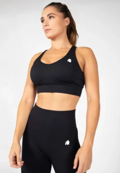 Gorilla Wear Hilton Seamless Sportbeha - Zwart