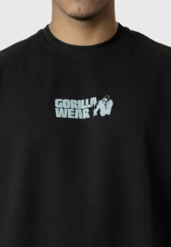 Gorilla Wear Idaho Oversized Waffle T-shirt - Zwart