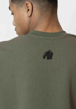 Gorilla Wear Idaho Oversized Waffle T-shirt - Legergroen