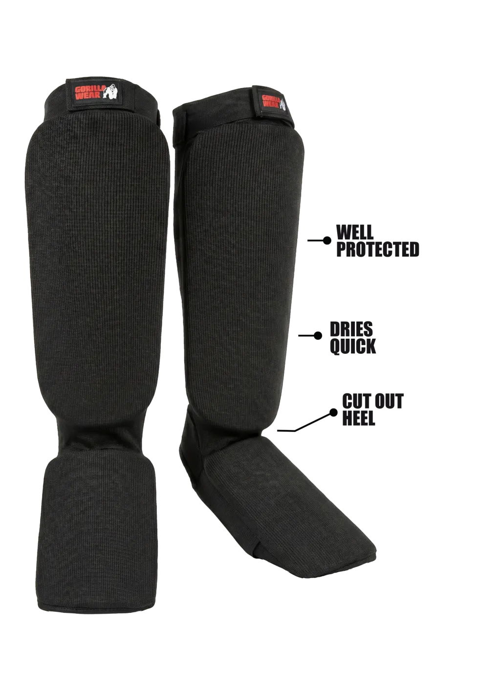 Gorilla Wear Jefferson Scheenbeschermers - Zwart
