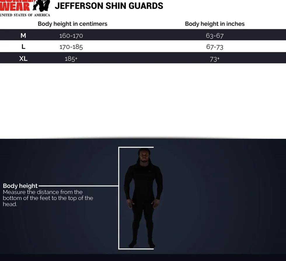 Gorilla Wear Jefferson Scheenbeschermers - Zwart