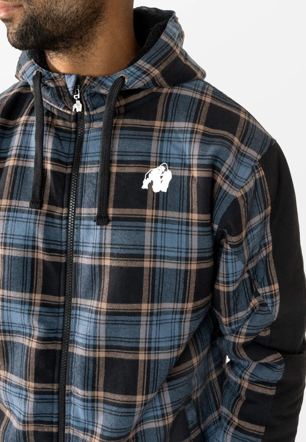 Gorilla Wear Kenton Jas - Zwart/Blauw