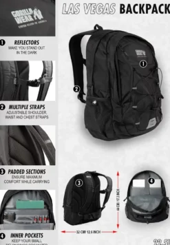 Gorilla Wear Las Vegas Backpack - Zwart