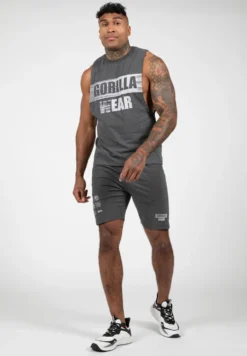 Gorilla Wear Lopez Drop Armhole Tank Top - Donkergrijs