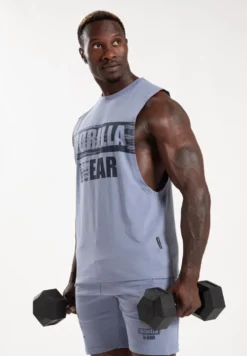 Gorilla Wear Lopez Drop Armhole Tank Top - Stonewash Blauw