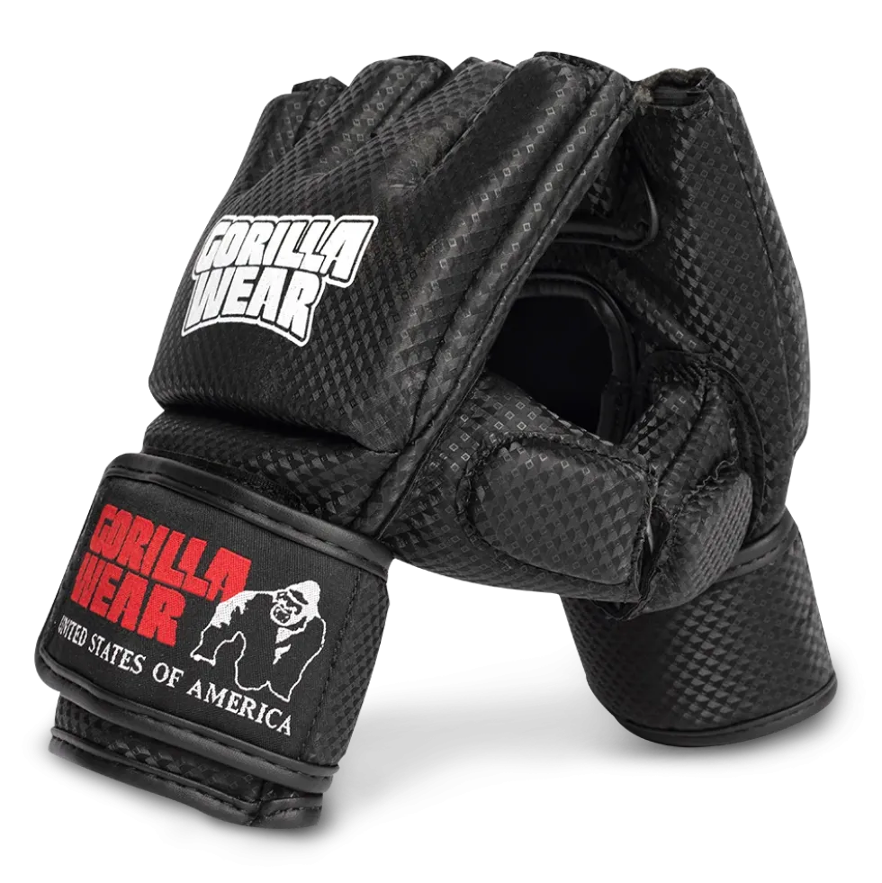 Gorilla Wear Manton MMA Handschoenen (Met Duim) - Zwart/Wit