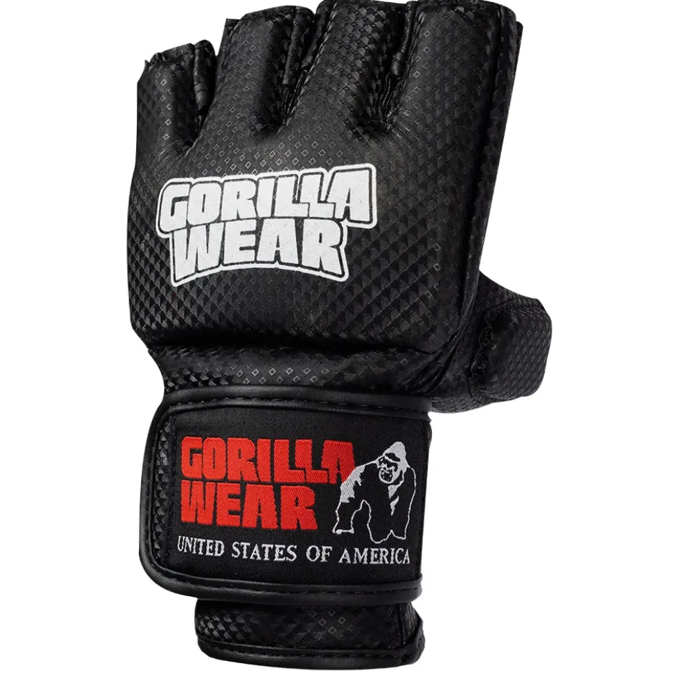 Gorilla Wear Manton MMA Handschoenen (Met Duim) - Zwart/Wit