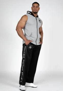 Gorilla Wear Milwaukee Mouwloos Vest met Capuchon - Grijs Gemeleerd