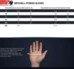 Gorilla Wear Mitchell Training Gloves - Fitness Handschoenen - Zwart