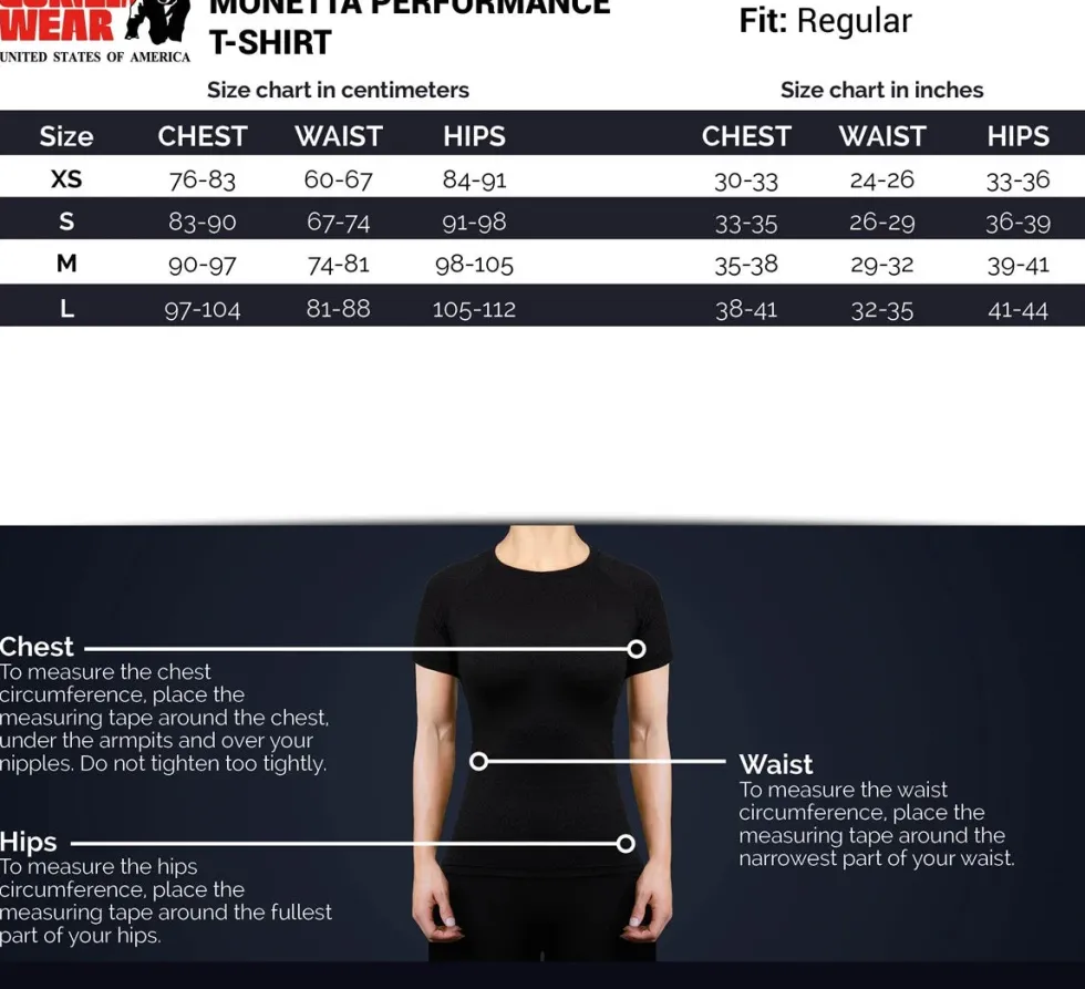 Gorilla Wear Monetta Performance T-Shirt - Zalmroze