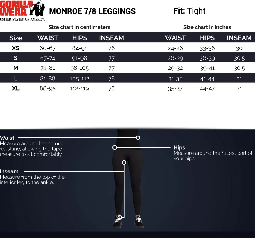 Gorilla Wear Monroe 7/8 Leggings - Grijs