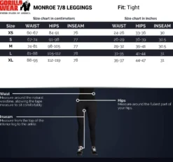 Gorilla Wear Monroe 7/8 Leggings - Zwart