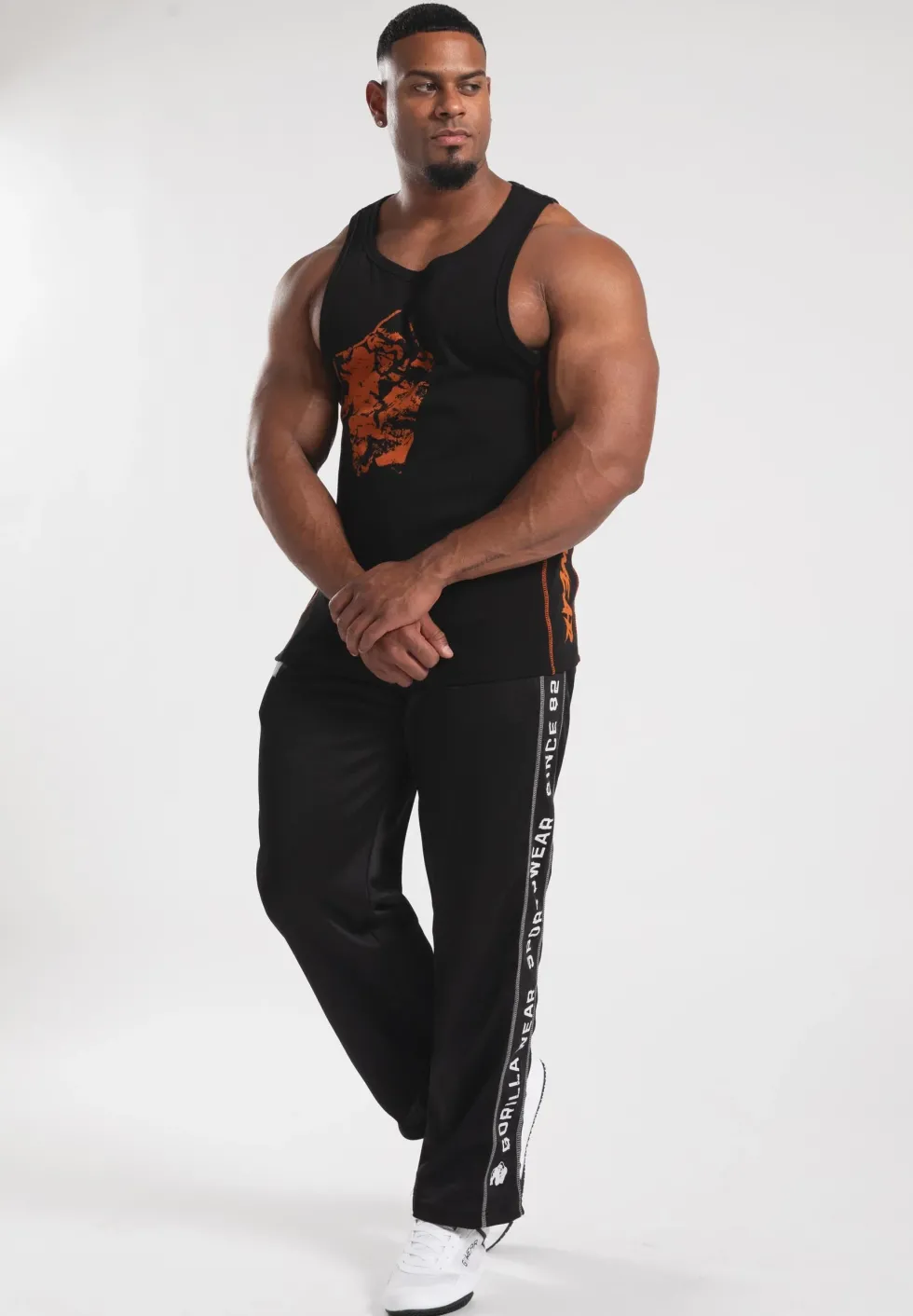 Gorilla Wear Monterey Tank Top - Zwart/Oranje
