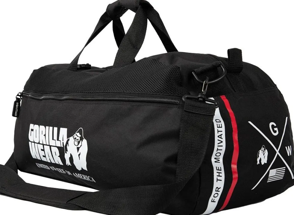 Gorilla Wear Norris Hybride Sporttas/Rugtas - Zwart