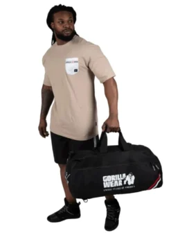 Gorilla Wear Norris Hybride Sporttas/Rugtas - Zwart