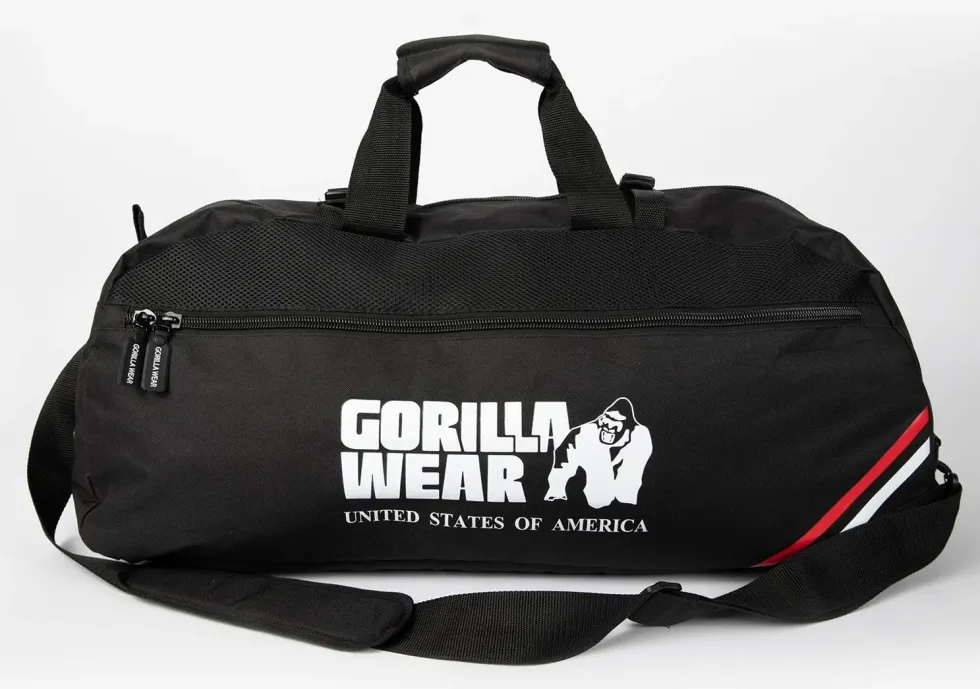 Gorilla Wear Norris Hybride Sporttas/Rugtas - Zwart