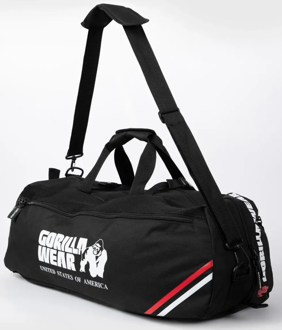 Gorilla Wear Norris Hybride Sporttas/Rugtas - Zwart