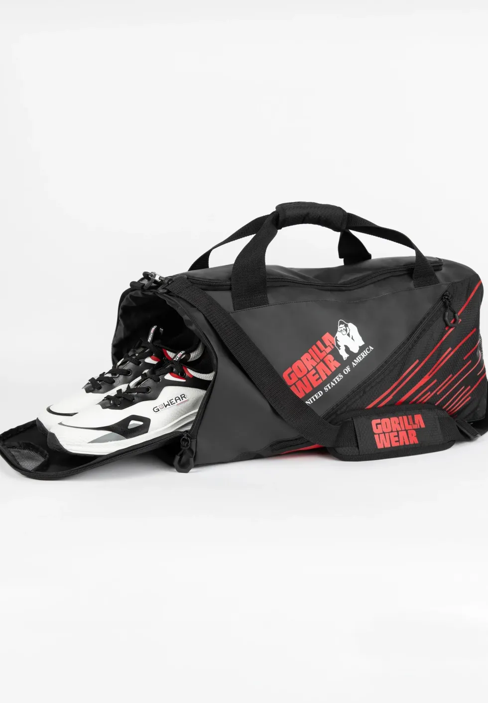Gorilla Wear Ohio Gym Bag - Sporttas - Zwart/Rood