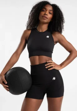 Gorilla Wear Olivia Seamless Crop Top - Zwart