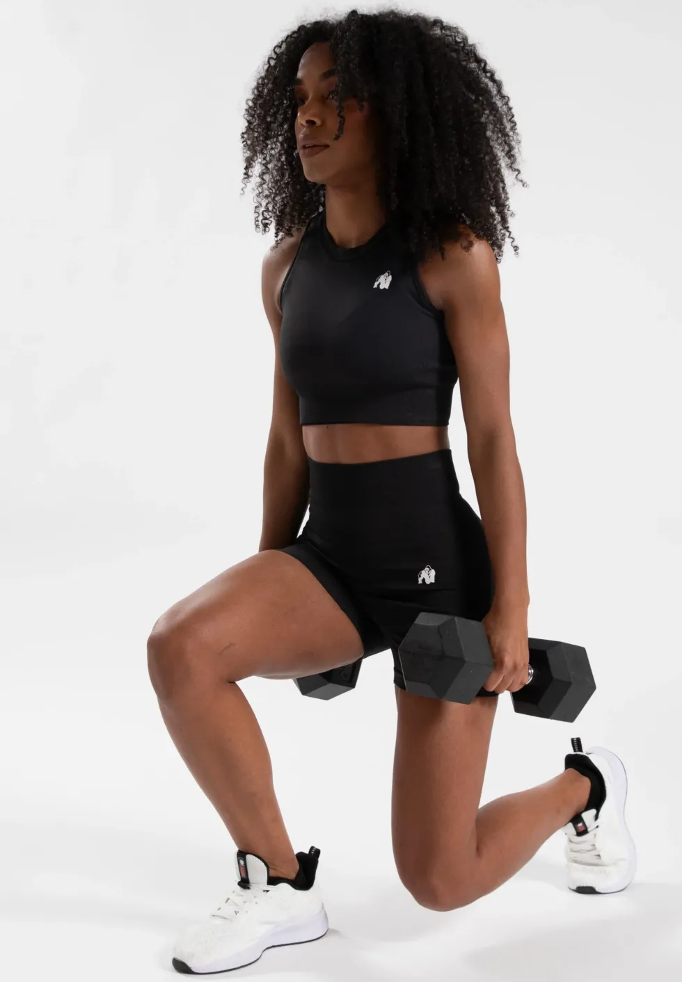Gorilla Wear Olivia Seamless Crop Top - Zwart