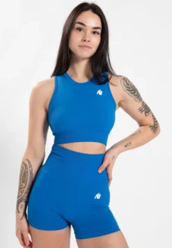 Gorilla Wear Olivia Seamless Crop Top - Blauw