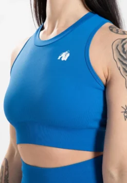 Gorilla Wear Olivia Seamless Crop Top - Blauw