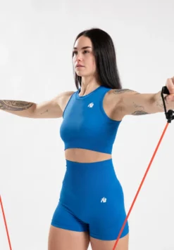 Gorilla Wear Olivia Seamless Crop Top - Blauw