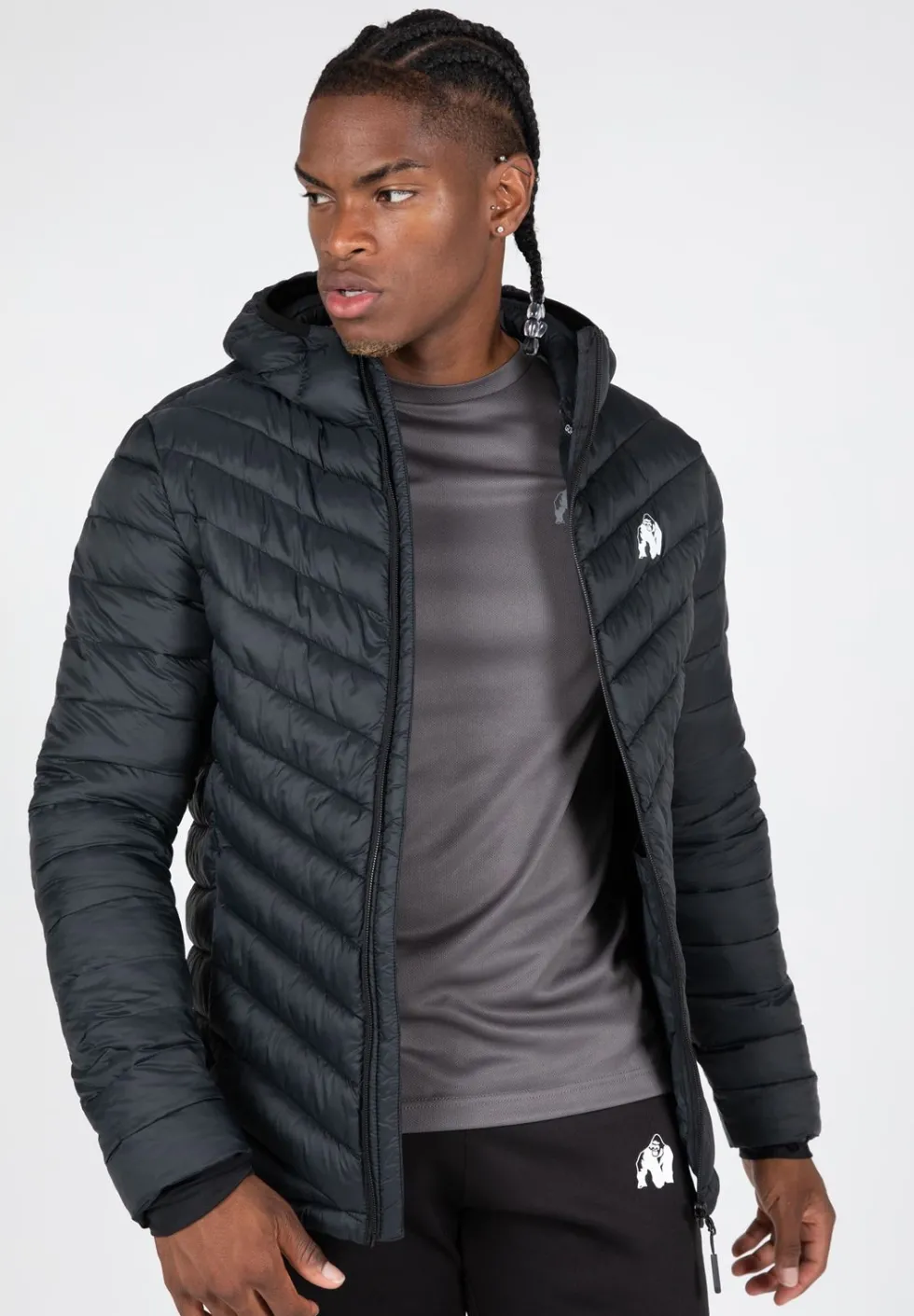 Gorilla Wear Osborn Puffer Jas - Zwart