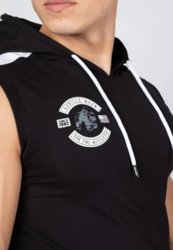 Gorilla Wear Oswego Mouwloos T-shirt met Capuchon - Zwart