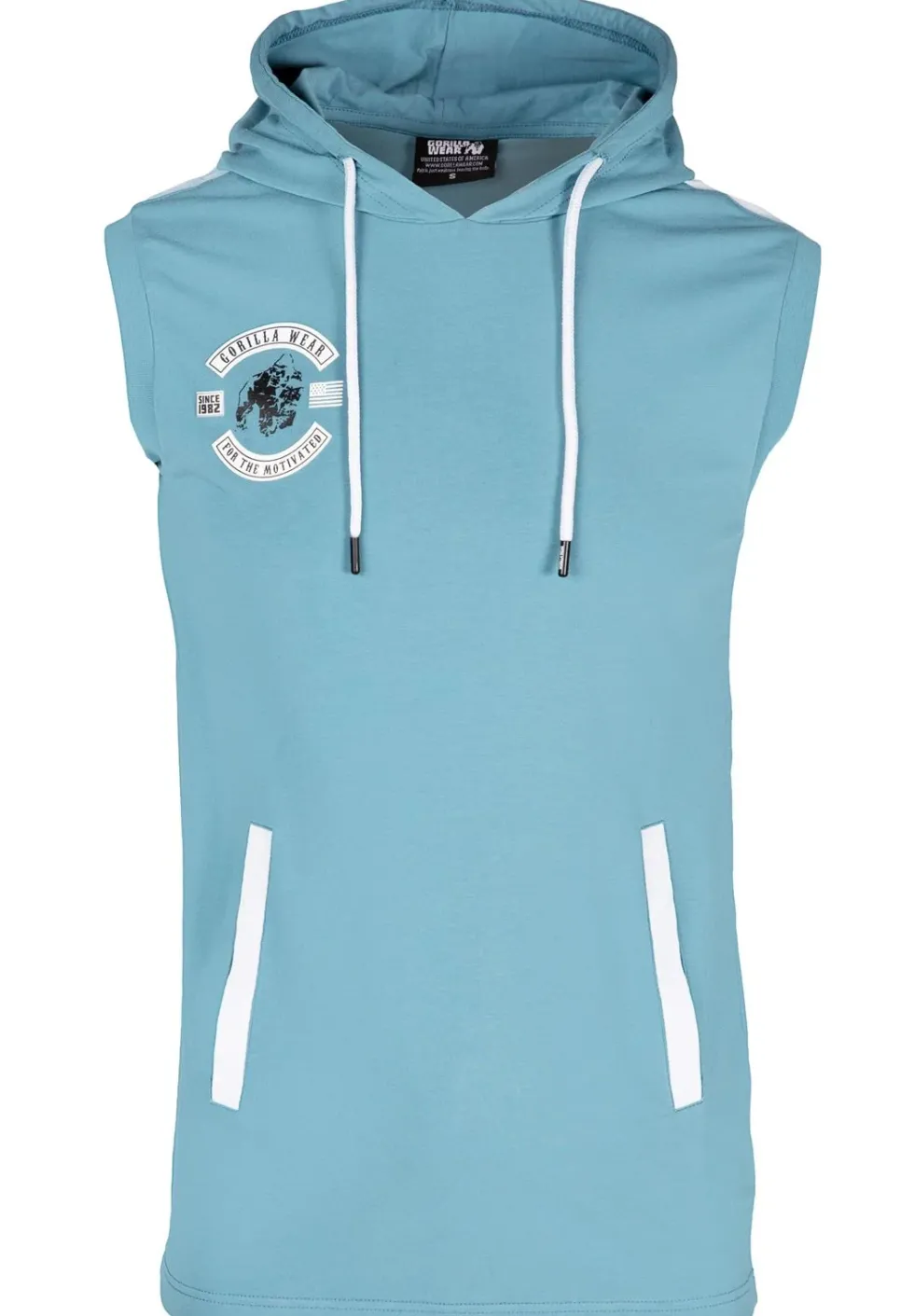 Gorilla Wear Oswego Mouwloze Hoodie - Blauw