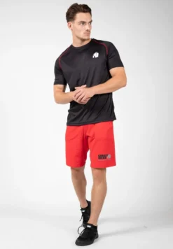 Gorilla Wear Performance T-Shirt - Zwart/Rood