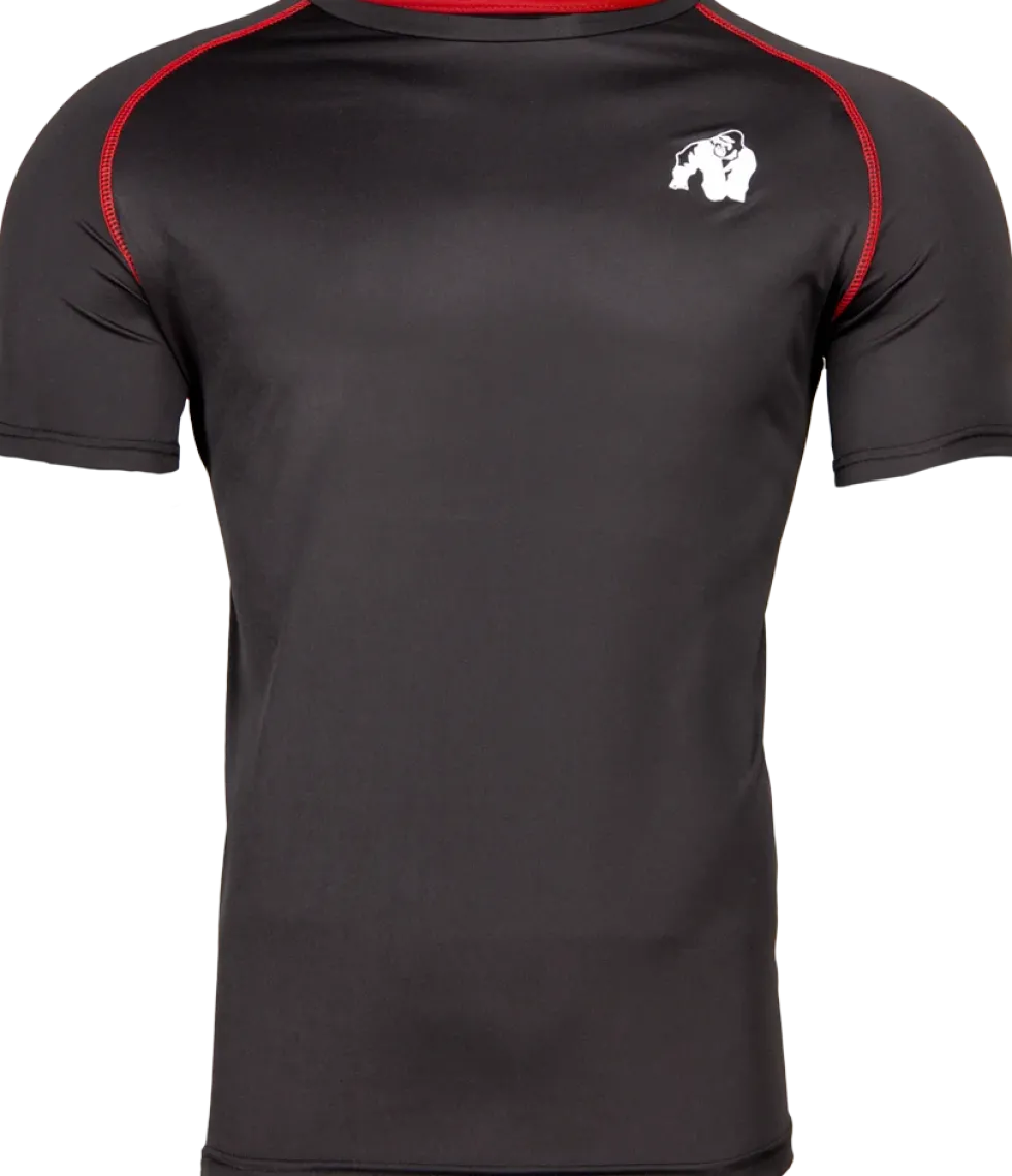 Gorilla Wear Performance T-Shirt - Zwart/Rood