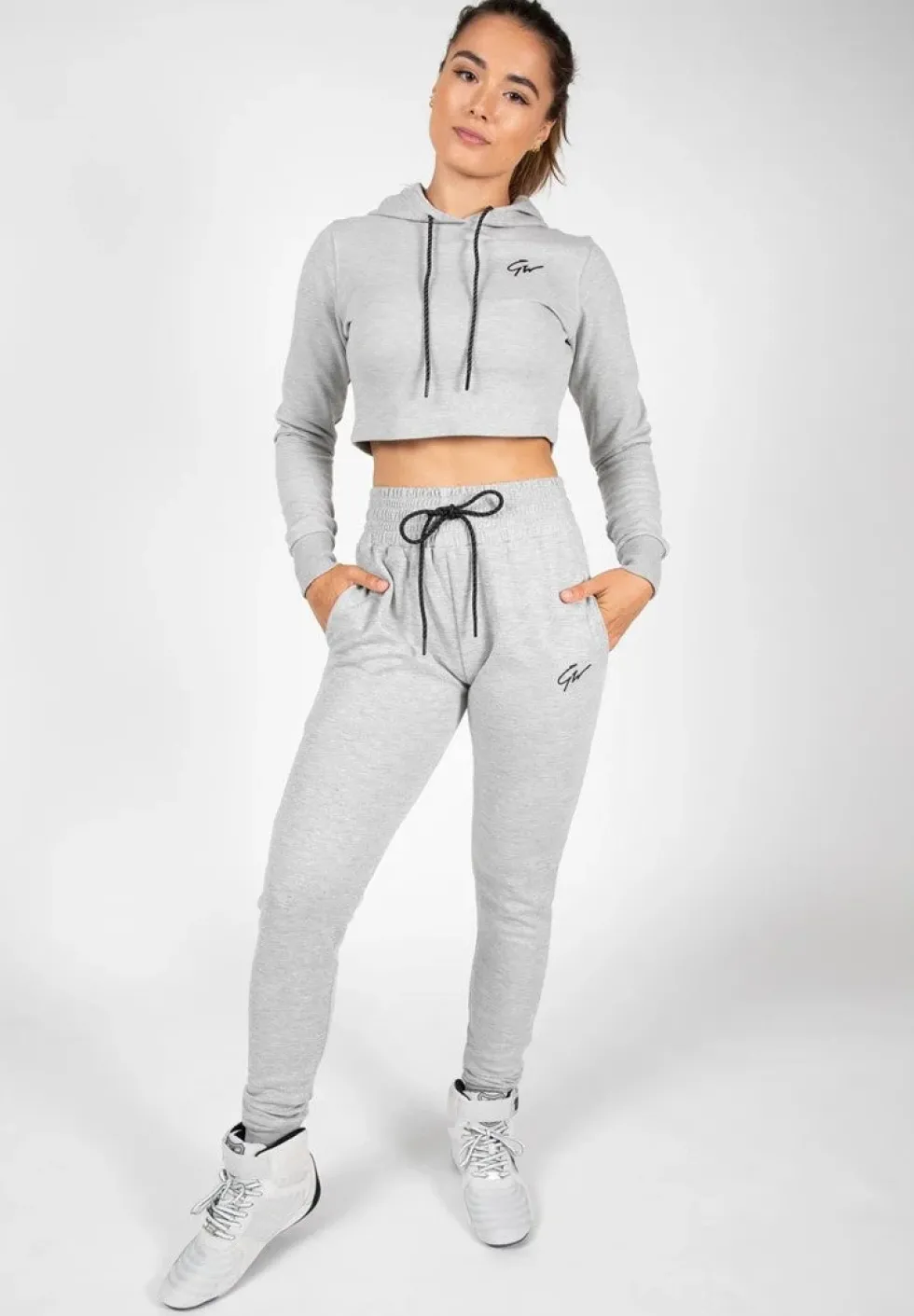 Gorilla Wear Pixley Cropped Hoodie - Grijs