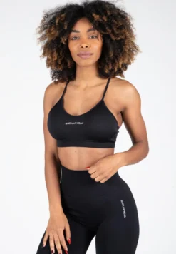Gorilla Wear Quincy Seamless Sportbeha - Zwart
