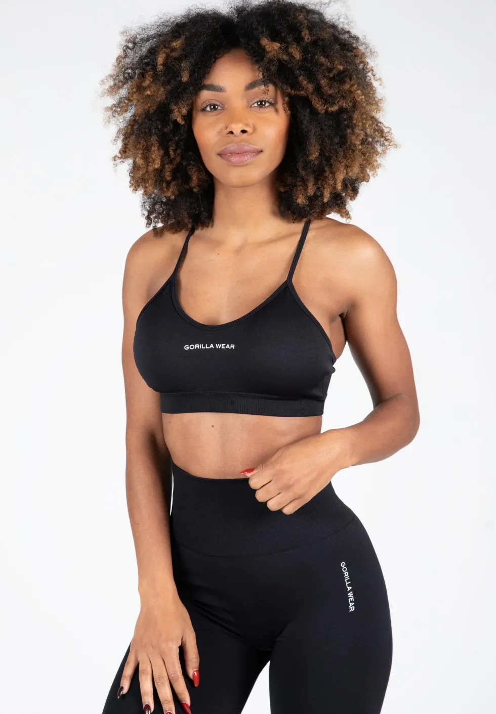Gorilla Wear Quincy Seamless Sportbeha - Zwart