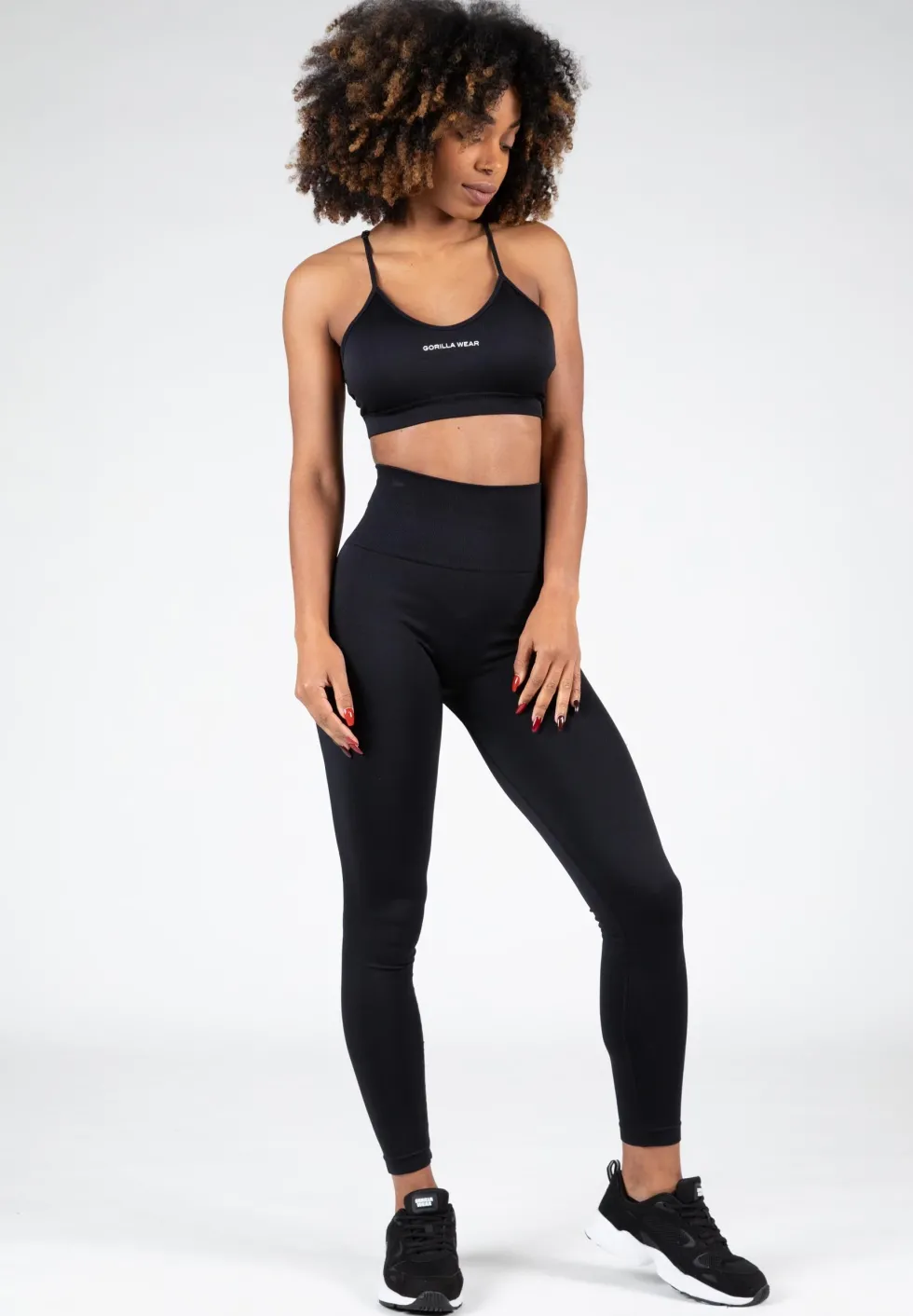 Gorilla Wear Quincy Seamless Sportbeha - Zwart