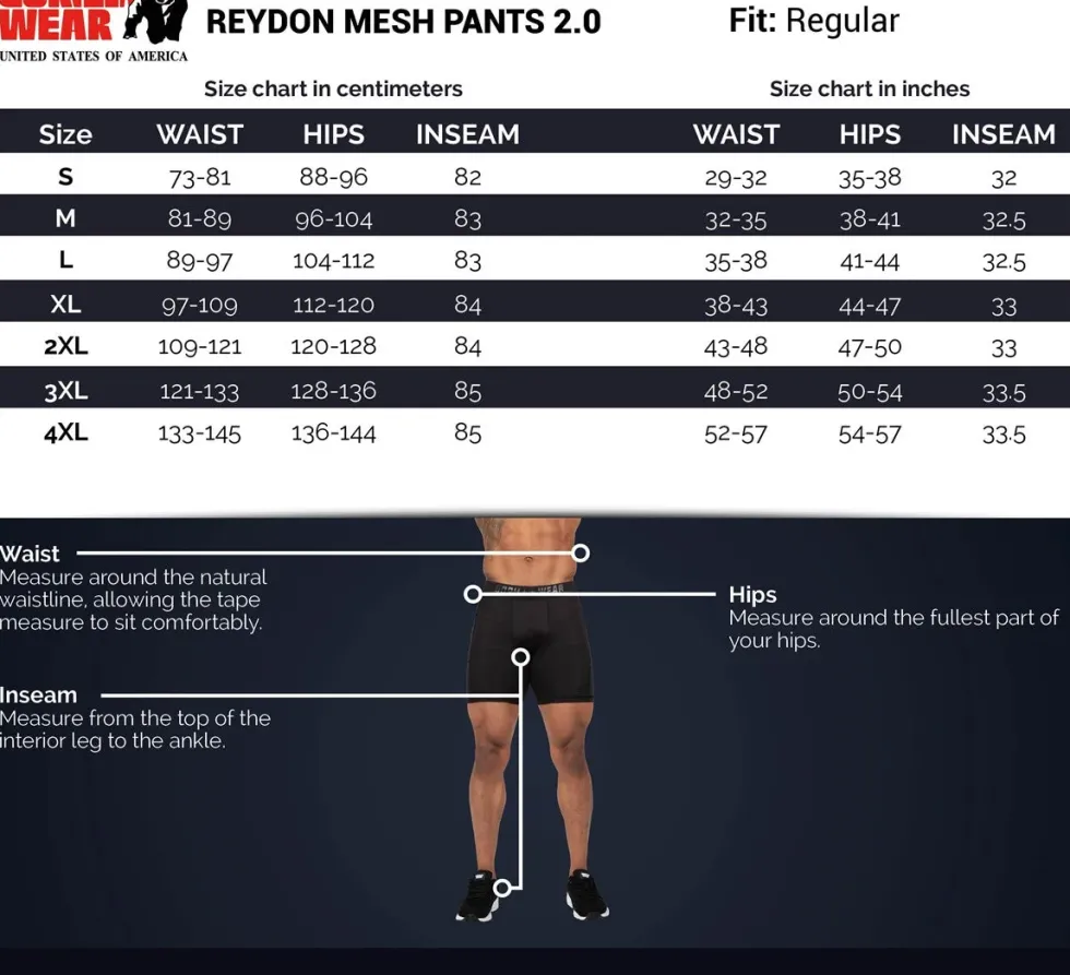 Gorilla Wear Reydon Mesh Trainingsbroek 2.0 - Zwart
