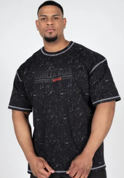 Gorilla Wear Saginaw Oversized T-shirt - Washed Zwart