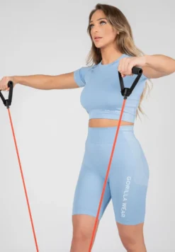 Gorilla Wear Selah Seamless Crop Top - Lichtblauw